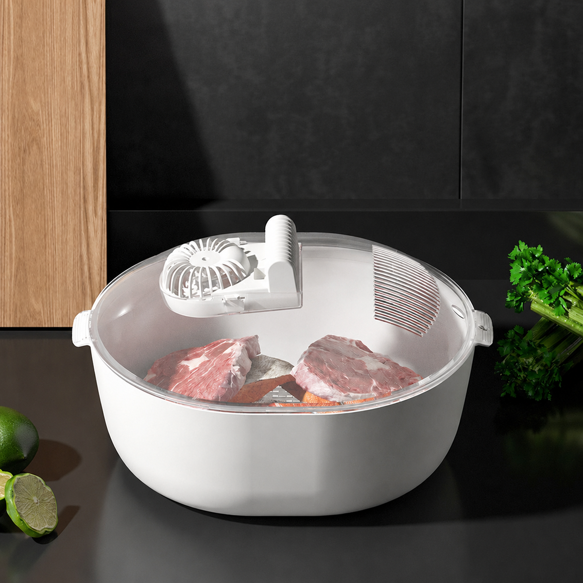 4-in-1 Quick Defrosting & Draining Bowl