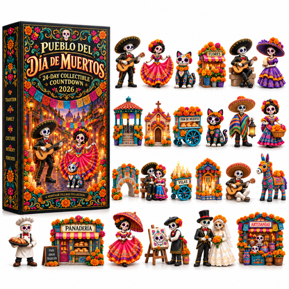 Day of the Dead Village 2026 – 24-Day Collectible Countdown Calendar with 24 Unique Miniatures