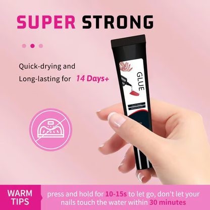 🔥 Last 3 Day Limited Time Promotion🔥Newly Upgraded 10g Quick-Drying Semi-Solid Nail Glue with 10ml Remover – Long-Lasting Adhesive Gel