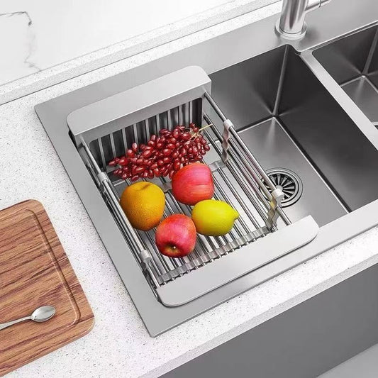 Expandable Stainless Steel Over-the-Sink Drain Basket