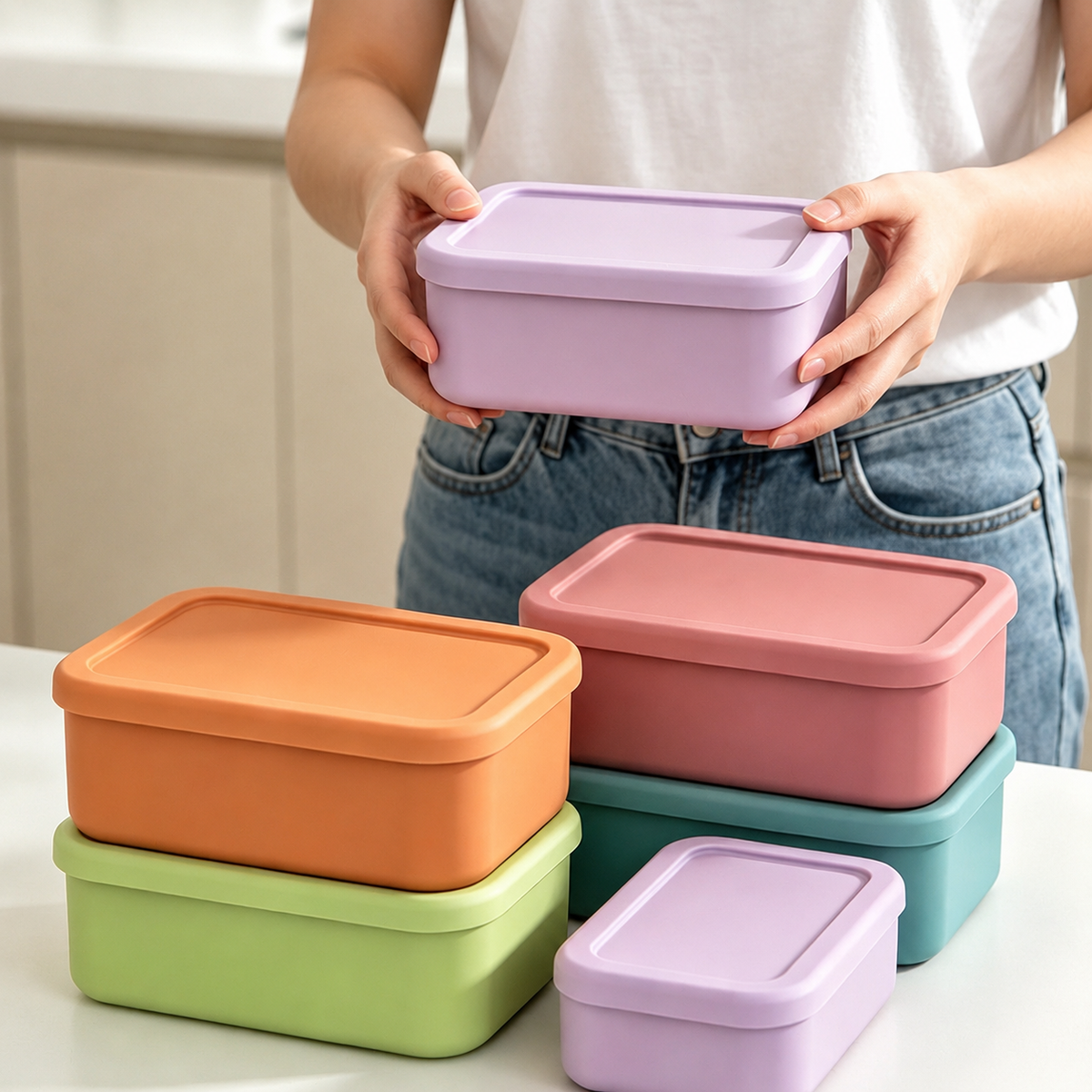700ml Silicone Food Storage & Lunch Box