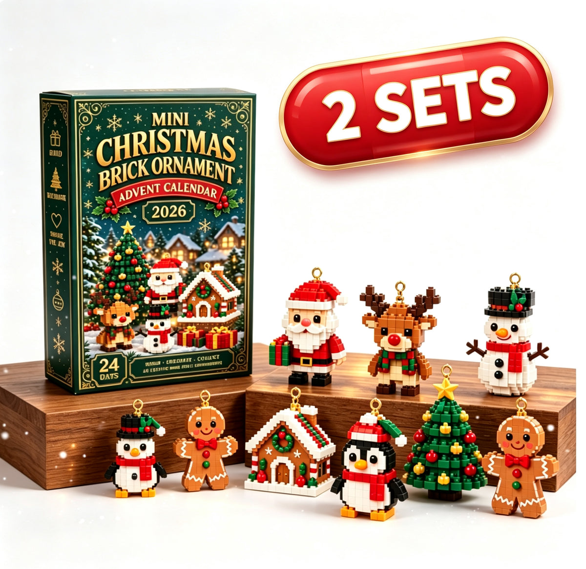 🔥🎄 24-Day Mini Christmas Building Block DIY Ornament Advent Calendar🧑‍🎄