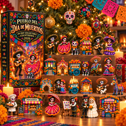 Day of the Dead Village 2026 – 24-Day Collectible Countdown Calendar with 24 Unique Miniatures