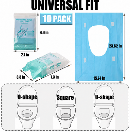 Extra Large Disposable Toilet Seat Covers with Adhesive Tabs