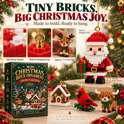 🔥🎄 24-Day Mini Christmas Building Block DIY Ornament Advent Calendar🧑‍🎄