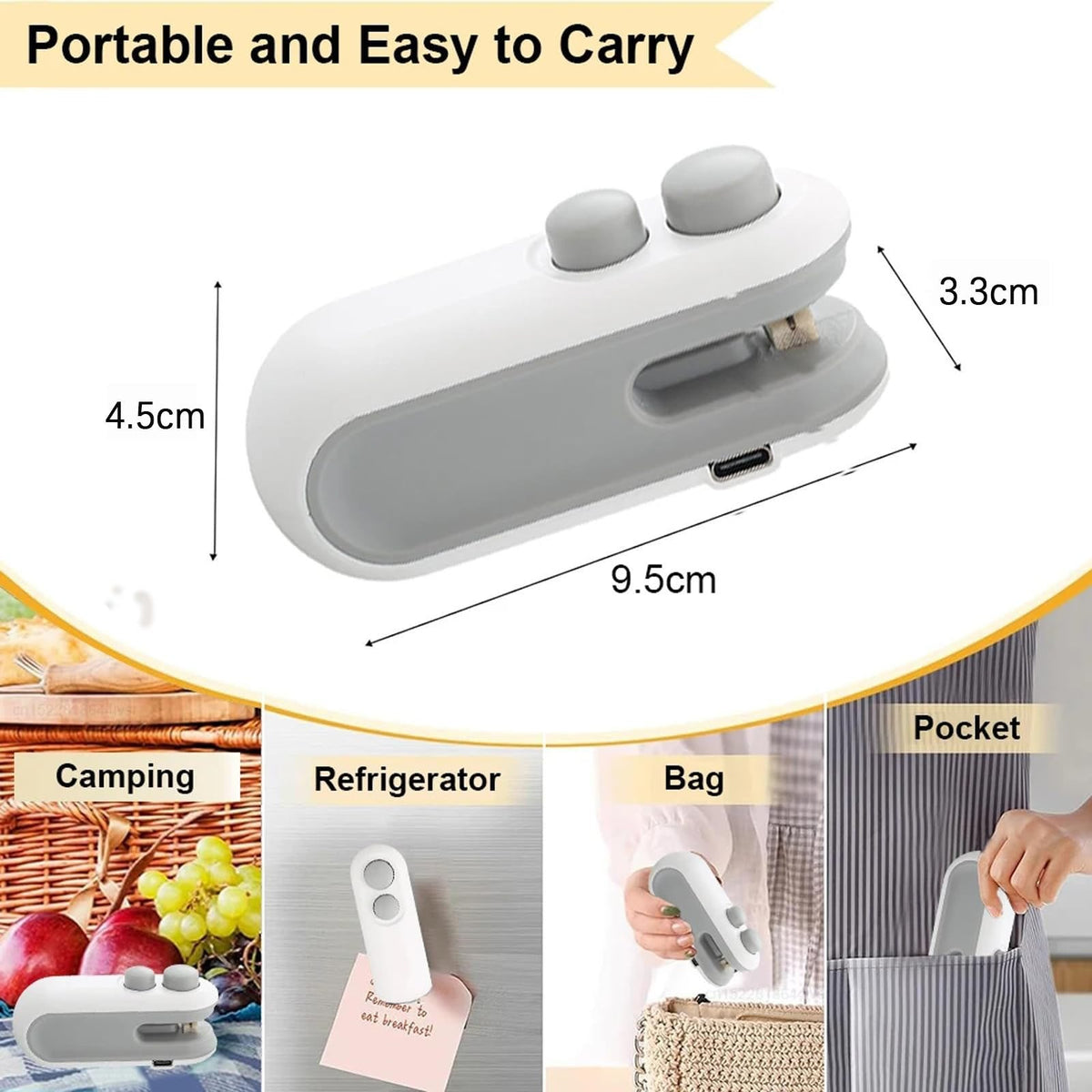 🎁 Upgraded Mini Bag Sealer – Seal & Cut Freshness in Seconds