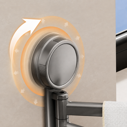3-Arm Rotating Suction Cup Towel Rack