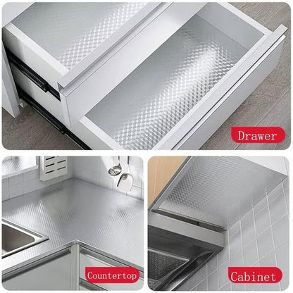 🎁Last Day Promotion 49% OFF🔥Kitchen Peel and Stick Wallpaper Backsplash Waterproof Kitchen Stickers - Silver / Buy 1