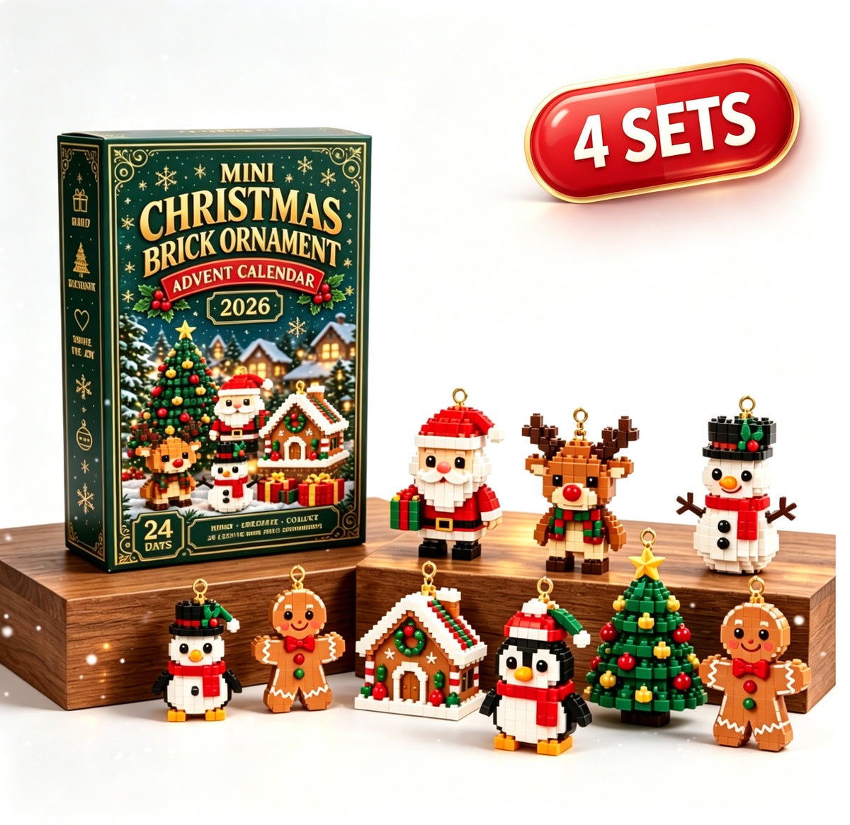 🔥🎄 24-Day Mini Christmas Building Block DIY Ornament Advent Calendar🧑‍🎄