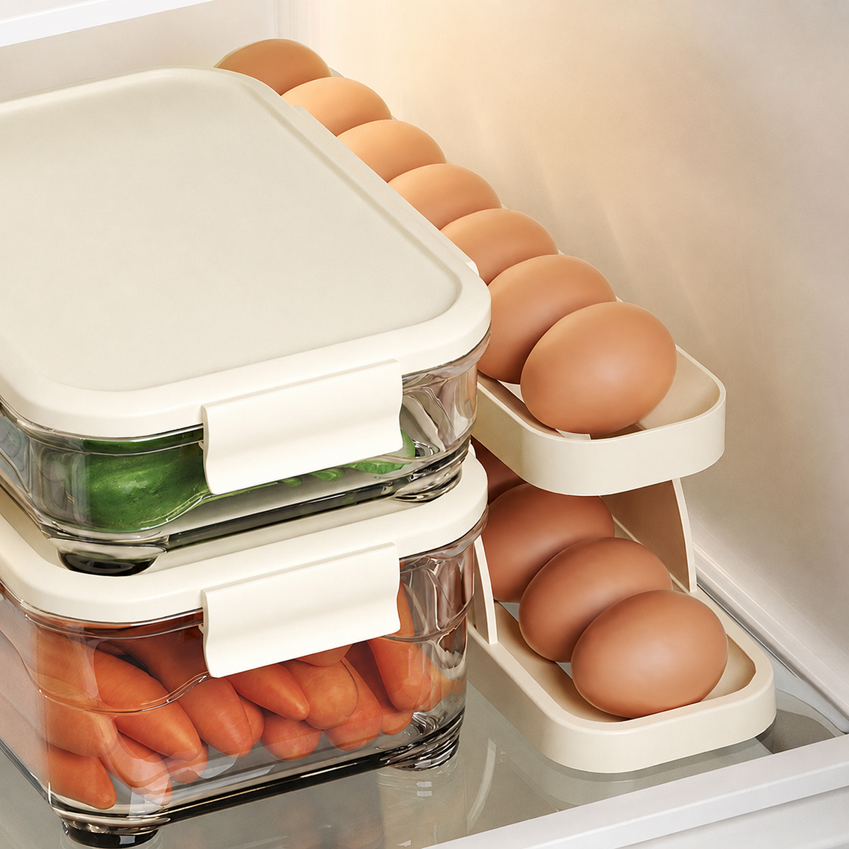 Automatic Rolling Egg Organizer