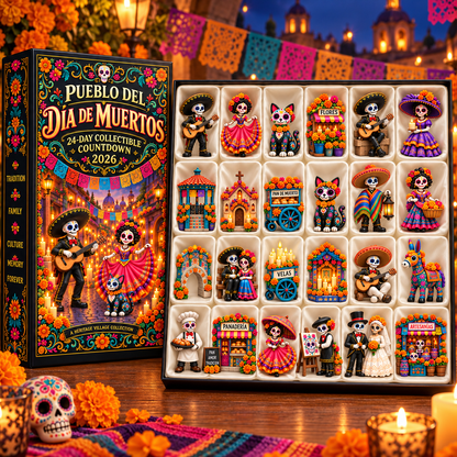 Day of the Dead Village 2026 – 24-Day Collectible Countdown Calendar with 24 Unique Miniatures
