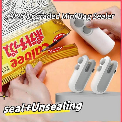 🎁 Upgraded Mini Bag Sealer – Seal & Cut Freshness in Seconds