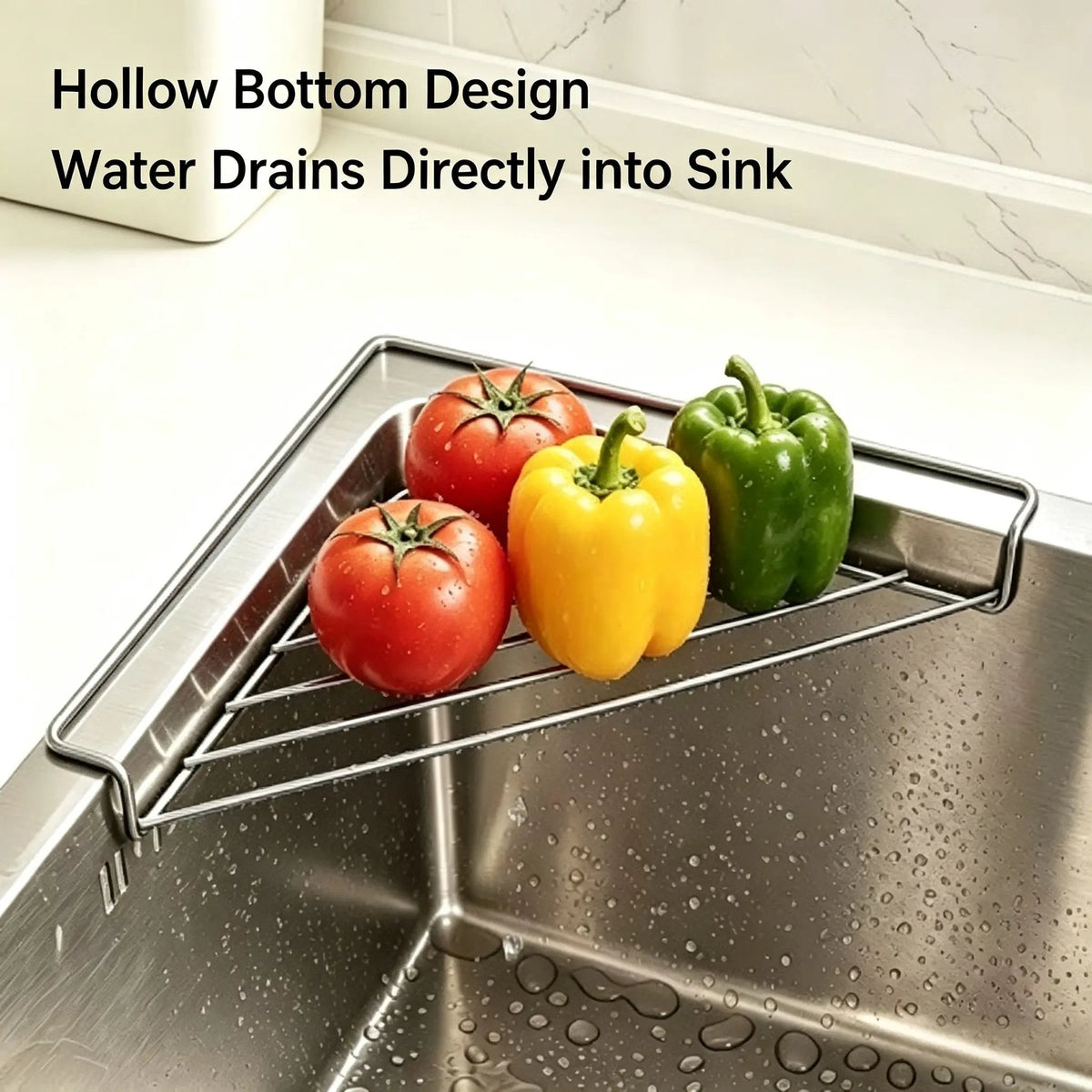 🔥Last Day BUY 1 GET 1 FREE💧Corner Sink Draining Shelf with Open Wire Rack Design