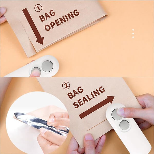 🎁 Upgraded Mini Bag Sealer – Seal & Cut Freshness in Seconds
