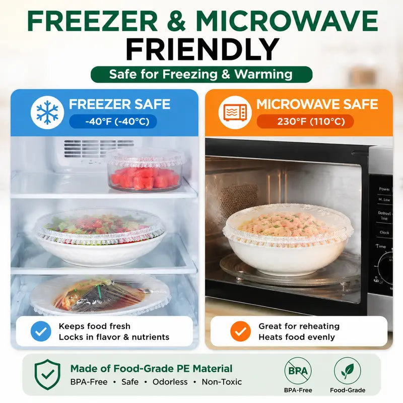 BUY 1 GET 1 FREE — 200PCS Disposable Stretch Food Covers for Bowls & Plates