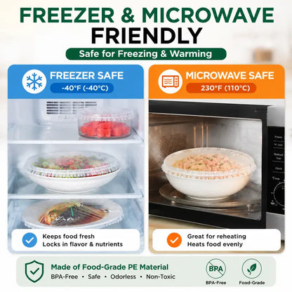 BUY 1 GET 1 FREE — 200PCS Disposable Stretch Food Covers for Bowls & Plates