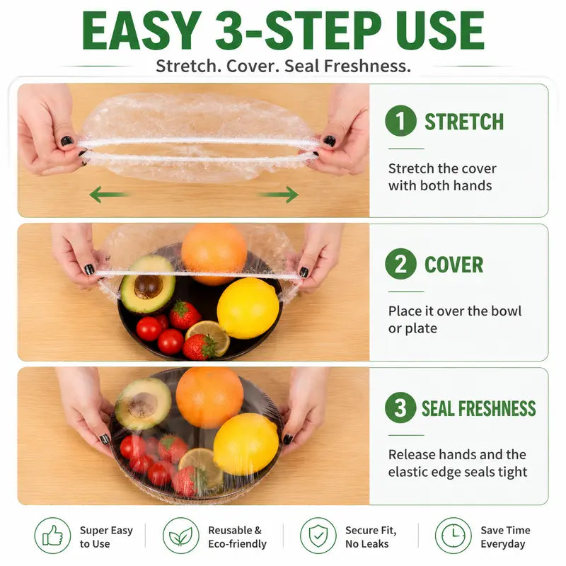 BUY 1 GET 1 FREE — 200PCS Disposable Stretch Food Covers for Bowls & Plates