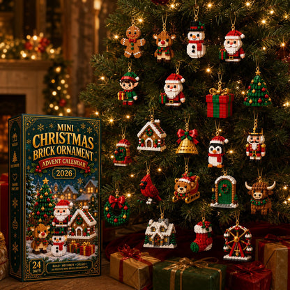 🔥🎄 24-Day Mini Christmas Building Block DIY Ornament Advent Calendar🧑‍🎄