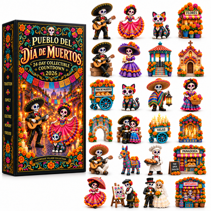 Day of the Dead Village 2026 – 24-Day Collectible Countdown Calendar with 24 Unique Miniatures