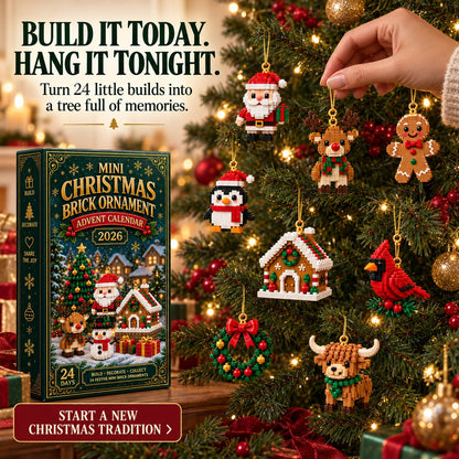 🔥🎄 24-Day Mini Christmas Building Block DIY Ornament Advent Calendar🧑‍🎄