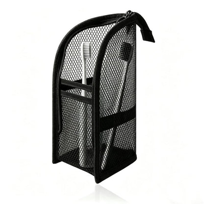 🎒Mesh Zipper Toiletry Storage Pouch - Multi-Pocket Travel Cosmetic Organizer Bag