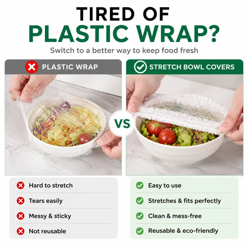 BUY 1 GET 1 FREE — 200PCS Disposable Stretch Food Covers for Bowls & Plates