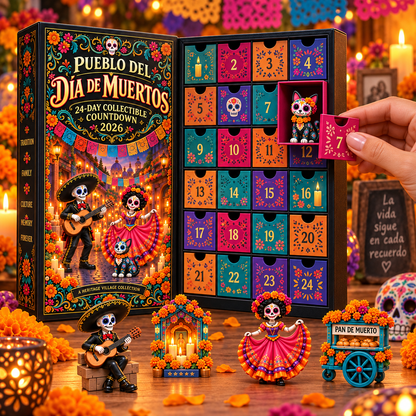 Day of the Dead Village 2026 – 24-Day Collectible Countdown Calendar with 24 Unique Miniatures