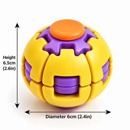 3D Press & Spin Fidget Ball – Satisfying Sensory Toy