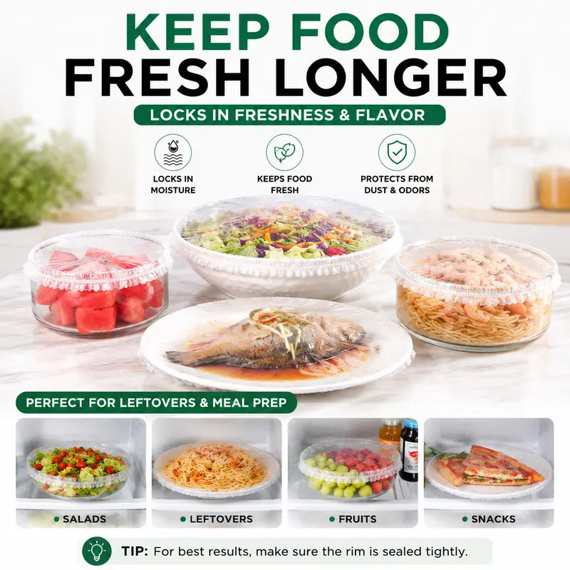 BUY 1 GET 1 FREE — 200PCS Disposable Stretch Food Covers for Bowls & Plates