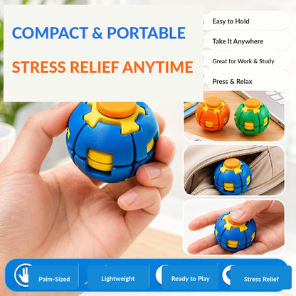 3D Press & Spin Fidget Ball – Satisfying Sensory Toy