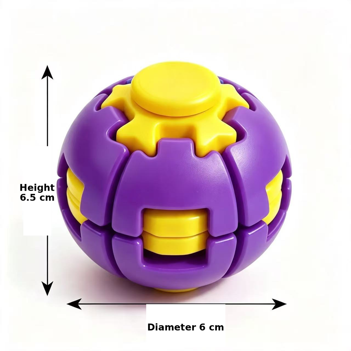 3D Press & Spin Fidget Ball – Satisfying Sensory Toy