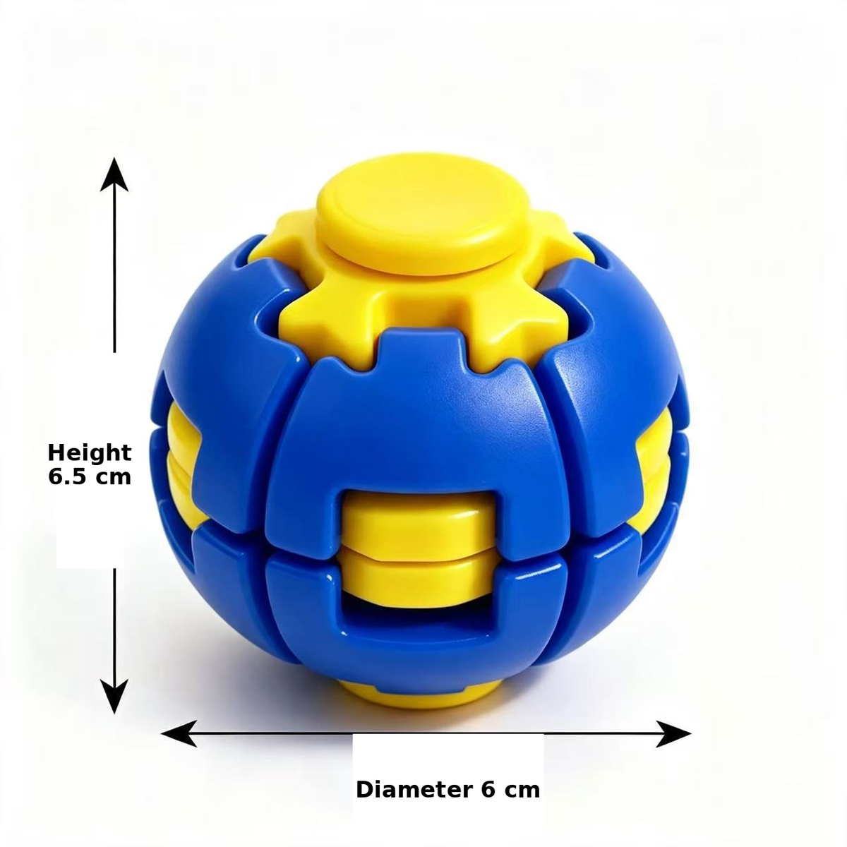 3D Press & Spin Fidget Ball – Satisfying Sensory Toy