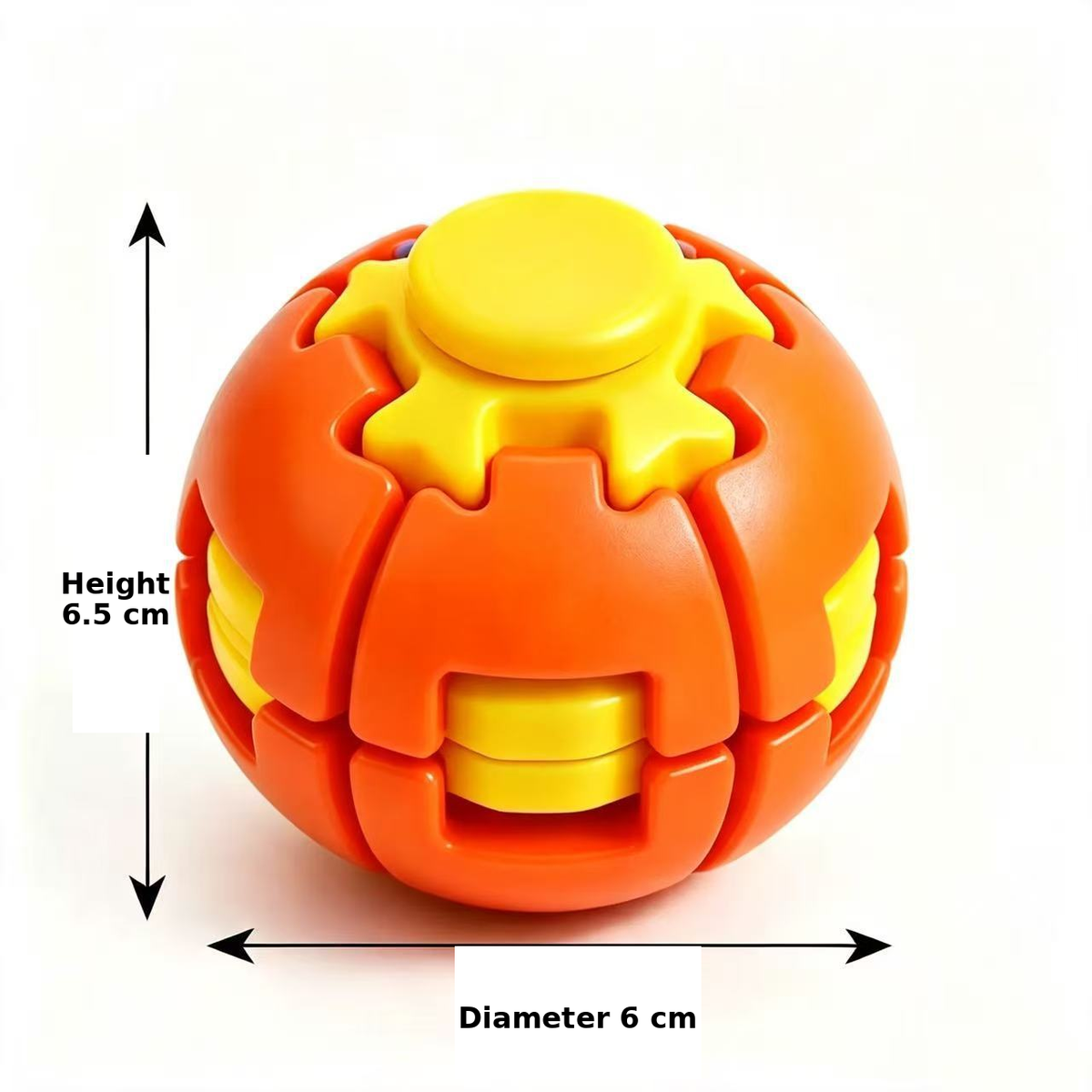 3D Press & Spin Fidget Ball – Satisfying Sensory Toy