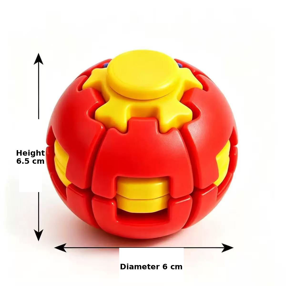 3D Press & Spin Fidget Ball – Satisfying Sensory Toy